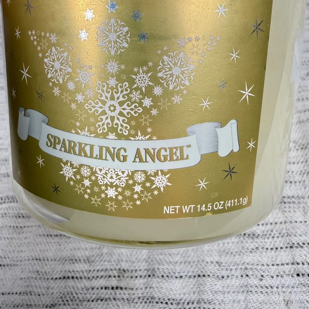 Yankee Candle Sparkling Angel Scented Candle Glass‎ Jar 14.5oz Winter Holiday